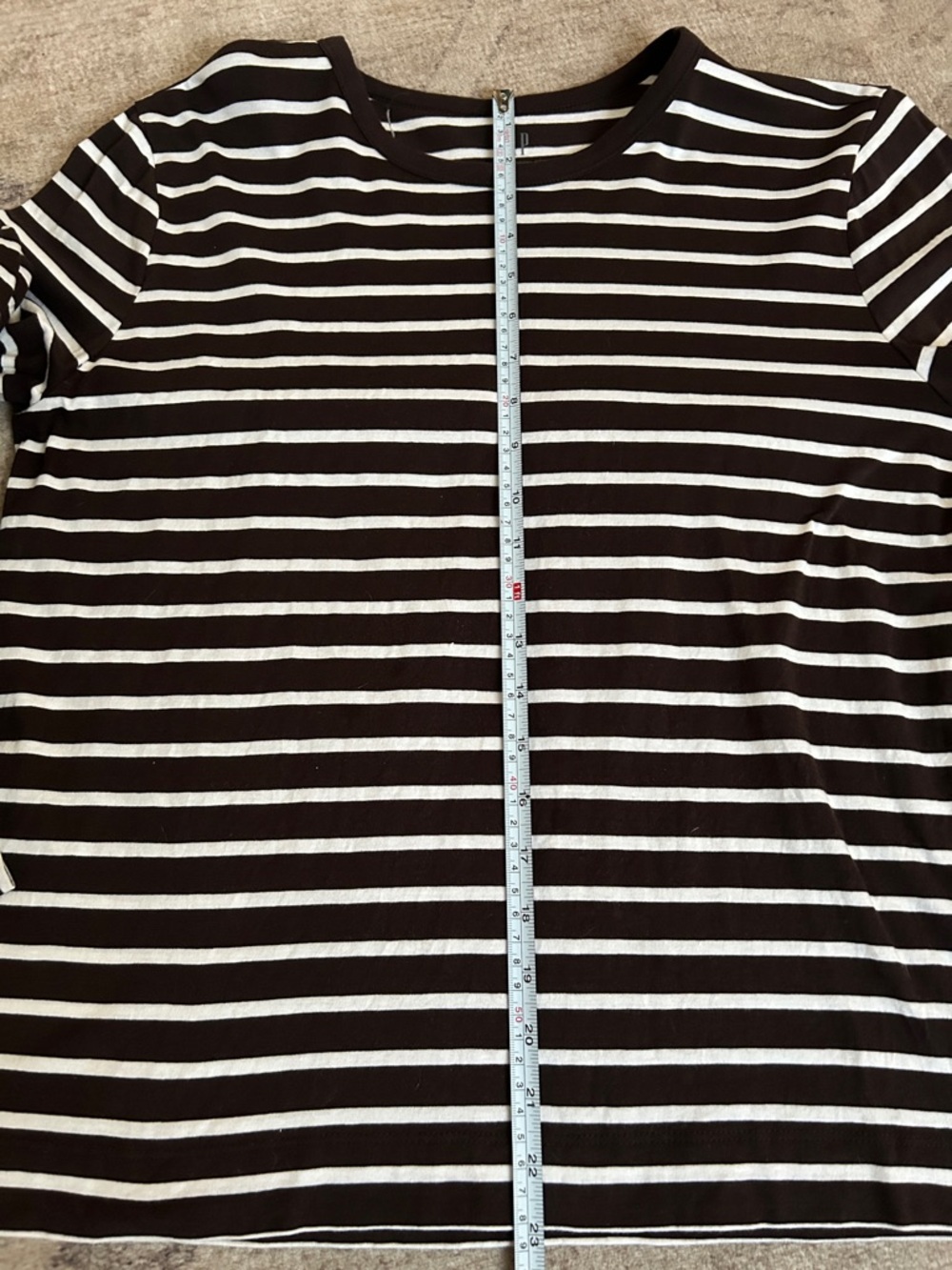 Gap M Tall Vintage Wash Brown Stripe Long Sleeve Tee
